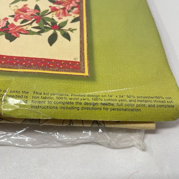 Sunset Stitchery Vintage 1980 Songbird of Orient Embroidery Kit Bluebird Azalea - Picture 7 of 16